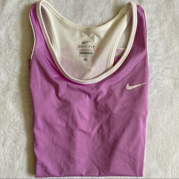 Nike Tops - Nike Pro Dri Fit Tank Top - Lavender and White